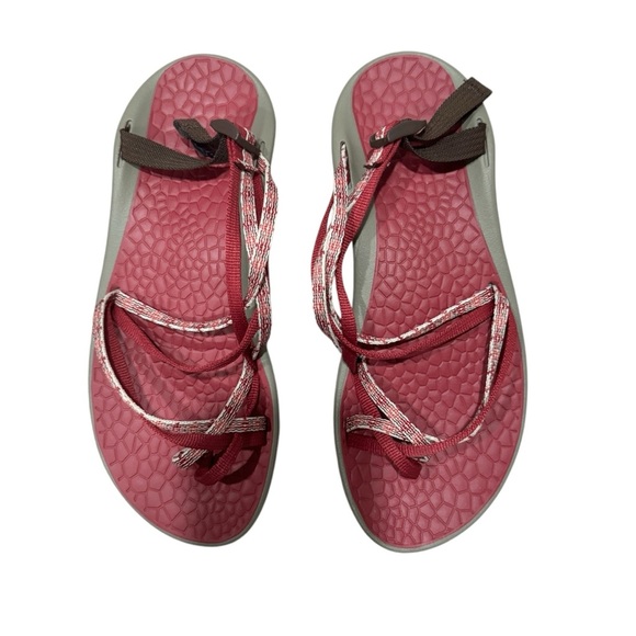 Chaco Cycloid Scale Berry US Women’s 7 Strappy Backlass Sandal  Burgundy Hiking - Picture 9 of 13